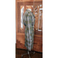 Vintage 1980s Thierry Mugler Dress Plaid Linen w/ Fringe Wrap Style Midi