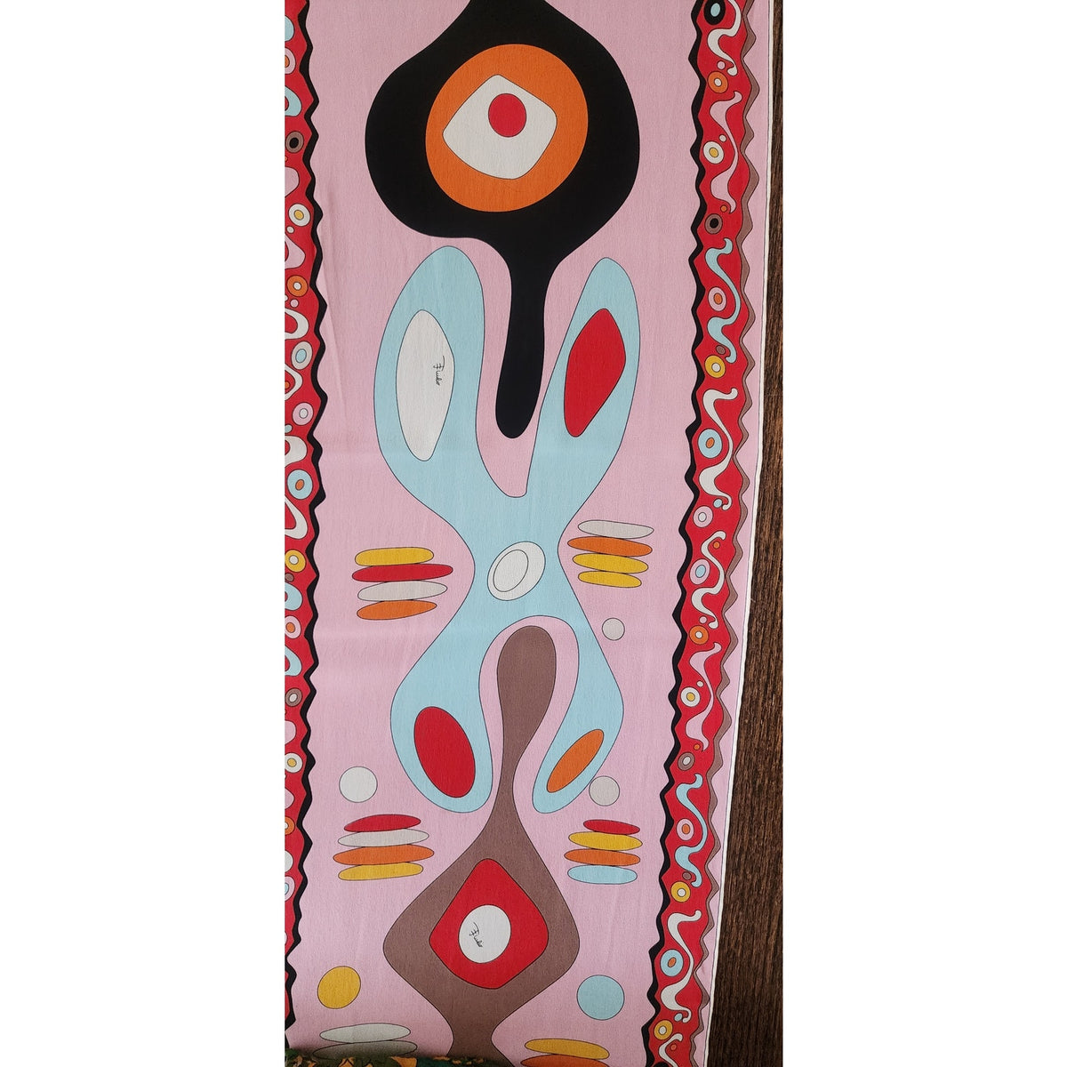 Vintage 1990s Pucci Scarf Silk Psychedelic Eye Print Occhi Oblong Boho