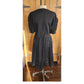 Vintage 70s Black Eyelet Lace Dress + Bolero Jacket Set Chetta B by Peter Noviello