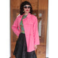 Vintage 90s Pink Jacket Short Trench Coat Belted Panache