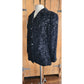 Vintage 90s Burnout Velvet Blazer Black Jacket Annie Alexander