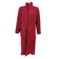 Vintage 1970s Pauline Trigère Ultrasuede Coat Burgundy Red Maxi Trench