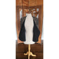 Vintage 2000s Armani Blazer Gray Gold Boucle Tweed Peplum Fitted Jacket / L
