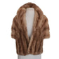 Vintage 1950s Brown Mink Fur Wrap Shrug Stole Evening Jacket