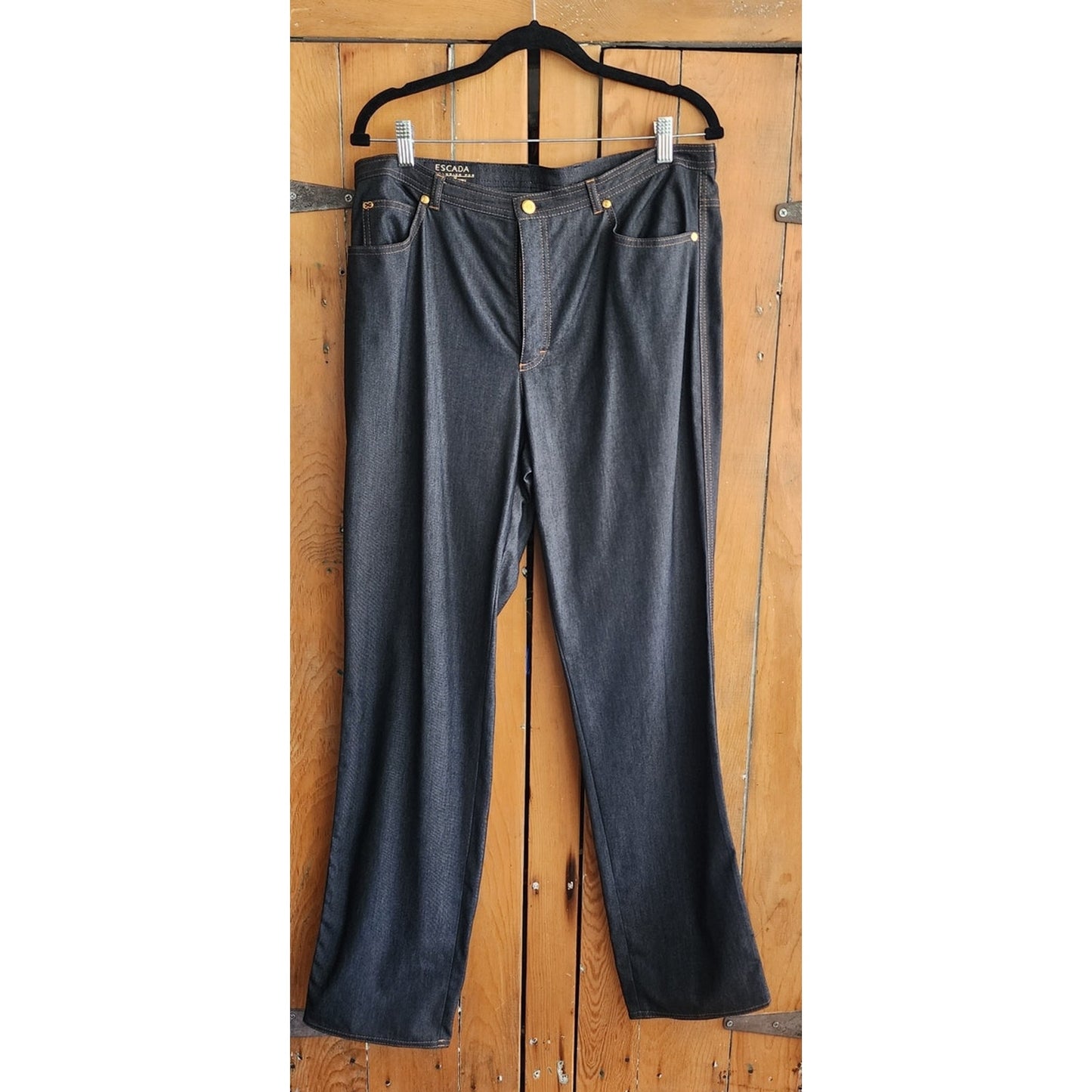 Vintage Y2K Escada Pant Suit Dark Wash Denim Neiman Marcus