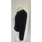 Vintage 80s Black Velvet Blazer Fitted Jacket Maggy London / S