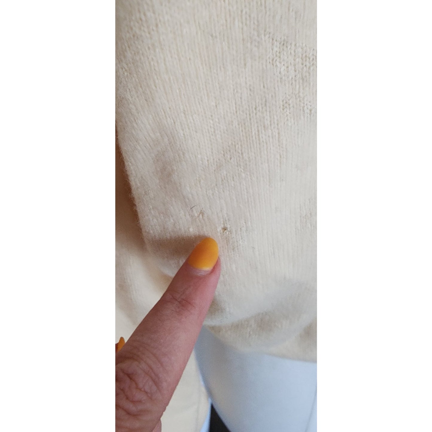 Vintage 50s Cardigan Cream Cashmere Sweater w/Blonde Mink