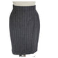 Vintage 90s Louis Feraud Pinstriped Skirt Gray Wool / M