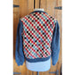 Vintage 70s Cardigan with Early 1900s Upcycled Quilt Patchwork