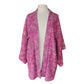 Vintage Japanese Jacket Kimono Haori Style Mauve Pink Purple White Silkprint