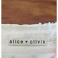 Alice + Olivia White Shirt Embellished Silver Rhinestone Crystal Beads Long Sleeve Button Down