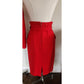 Vintage 1980s GUY LAROCHE Skirt Suit Red Wool DOCUMENTED 1989 / M