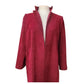Vintage 70s Pauline Trigère Ultrasuede Coat Burgundy Red Maxi Trench