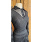 Vintage MISSONI Knit Dress Metallic Black Midi Length Stretchy / S-M