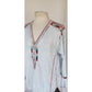 JOHNNY WAS Tunic Top Shirt Light Blue w/Embroidery Long Sleeve
