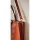 Vintage Alberto Bellucci Italian Leather Tote Messenger Tote Bag Brown Tan