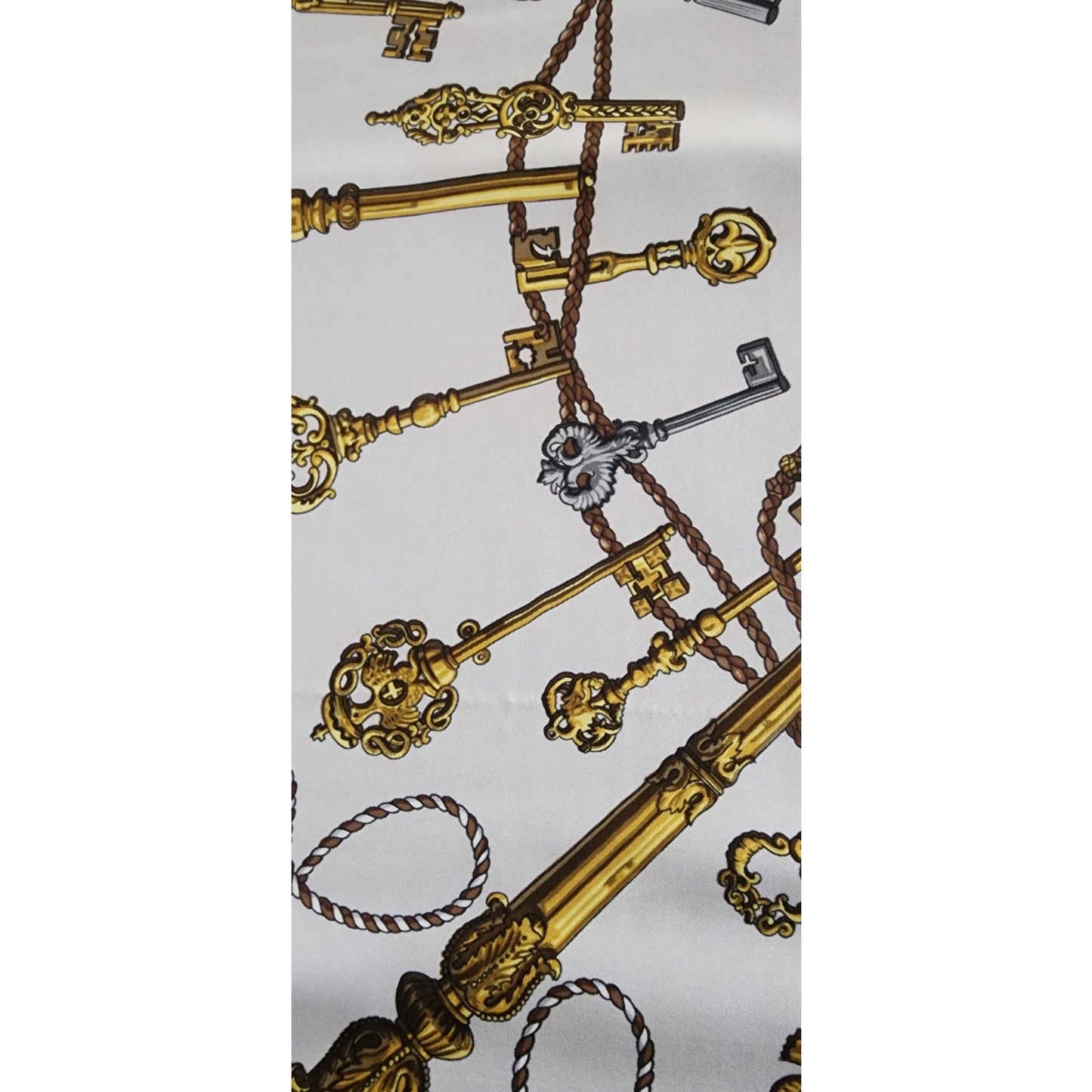 Vintage HERMÈS Silk Scarf Les Clés Clefs Keys Carré 90 Cathy Latham