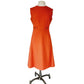 Vintage 60s Orange Dress Mod A Line Skirt / Medium