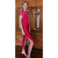 2018 Givenchy Runway Sample Dress Asymmetric Handkerchief Fuchsia Mesh Lace