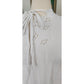Antique Poet's Blouse / White Cotton Tunic Shirt w/ Embroidered Crochet Lace Sash Tie Neck