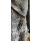 Armani Collezioni Blazer Silver Black Jacket Jacquard Print Asymmetrical Buttons Large