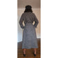Vintage 1980s Gray Coat Tweed Wool Belted, Long by Huntleigh / Medium