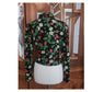 Vintage 1980s Emanuel Ungaro Parallele Blouse Strawberry Floral Print Silk Long Sleeve Shirt