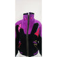 Vintage 80s Suede Bomber Jacket Multicolored Patchwork Applique Mesa Ridge M