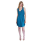 Vintage 2000s Chloe Party Dress Sleeveless Blue Silk Asymmetrical Tie NEW w/Tags