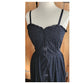 Vintage 70s Black Eyelet Lace Dress + Bolero Jacket Set Chetta B by Peter Noviello