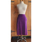 Vintage 70s Purple Skirt Ultrasuede Midi Skirt