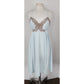 Vintage 50s Lingerie Blue Lace Slip Dress Nightgown Negligee