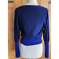 Vintage 90s Sonia Rykiel Blue Striped Sweater w/Bow