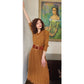 Vintage 80s Brown Dress Fringed Cowl Collar Mad Max Distopia Positive Attitude
