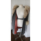 60s Gray Wrap Coat w/Cream Fox Fur Collar & Cuffs Gino Rossi