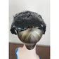 Vintage 50s Bes-Ben Hat Eggshell Style Black Leather Petals