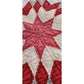 Antique American Quilt 1800s Star Of Bethlehem Cotton Turkey Red Cheddar Yellow on Ivory