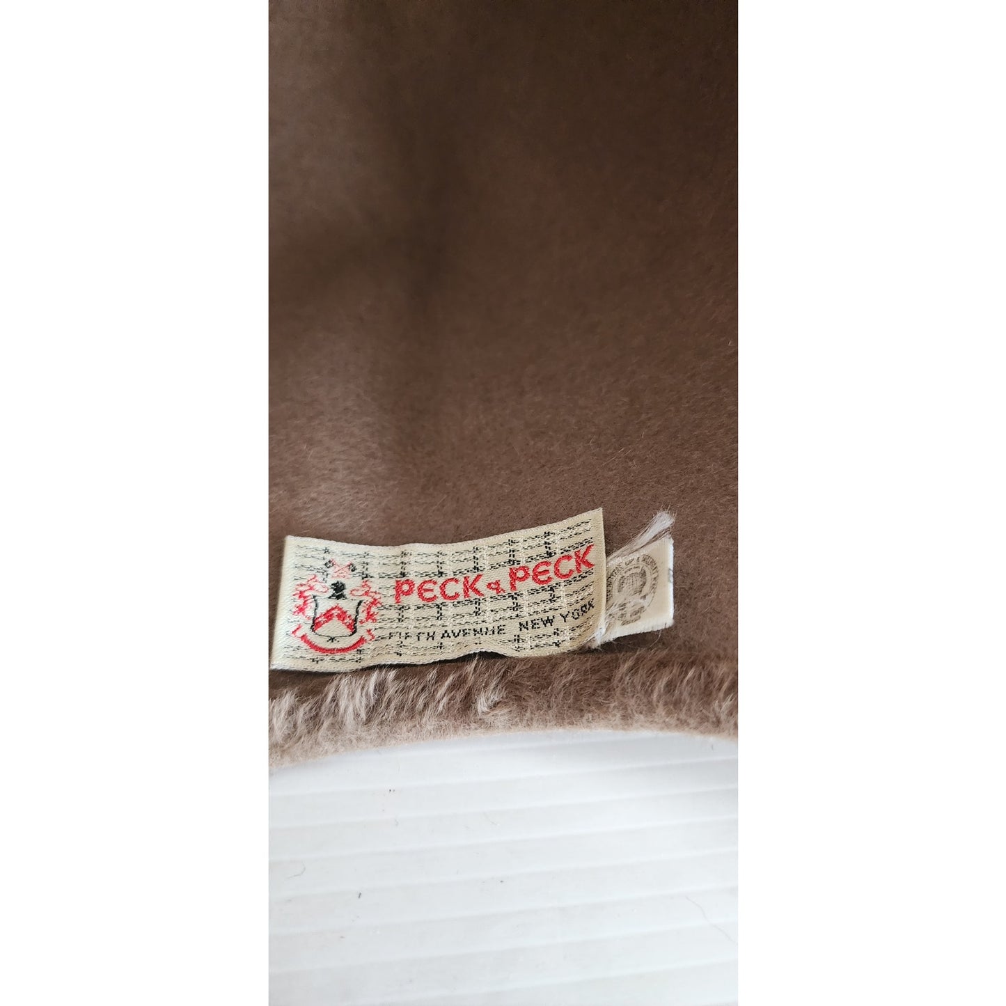 Vintage 60s Brown Bonnet Hat Mod Style Peck & Peck