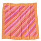 Vintage 70s Liberty of London Silk Scarf Large Orange Pink Diagonal Stripe