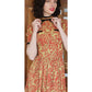 Vintage 50s Orange Paisley Print Midi Dress Carole King Junior Fashions / XS