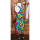 Vintage 60s Psychedelic Print Dress Rhapsody by Glazier Sleeveless Wrap Style