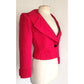 Vintage 1990s YSL Saint Laurent Blazer Pink Fuschia Silk Rive Gauche