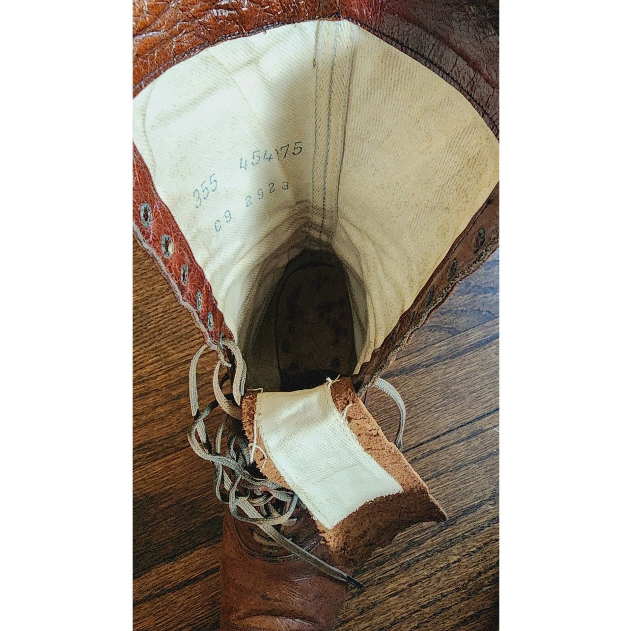 Antique Edwardian Granny Boots Brown Leather Lace Up 7