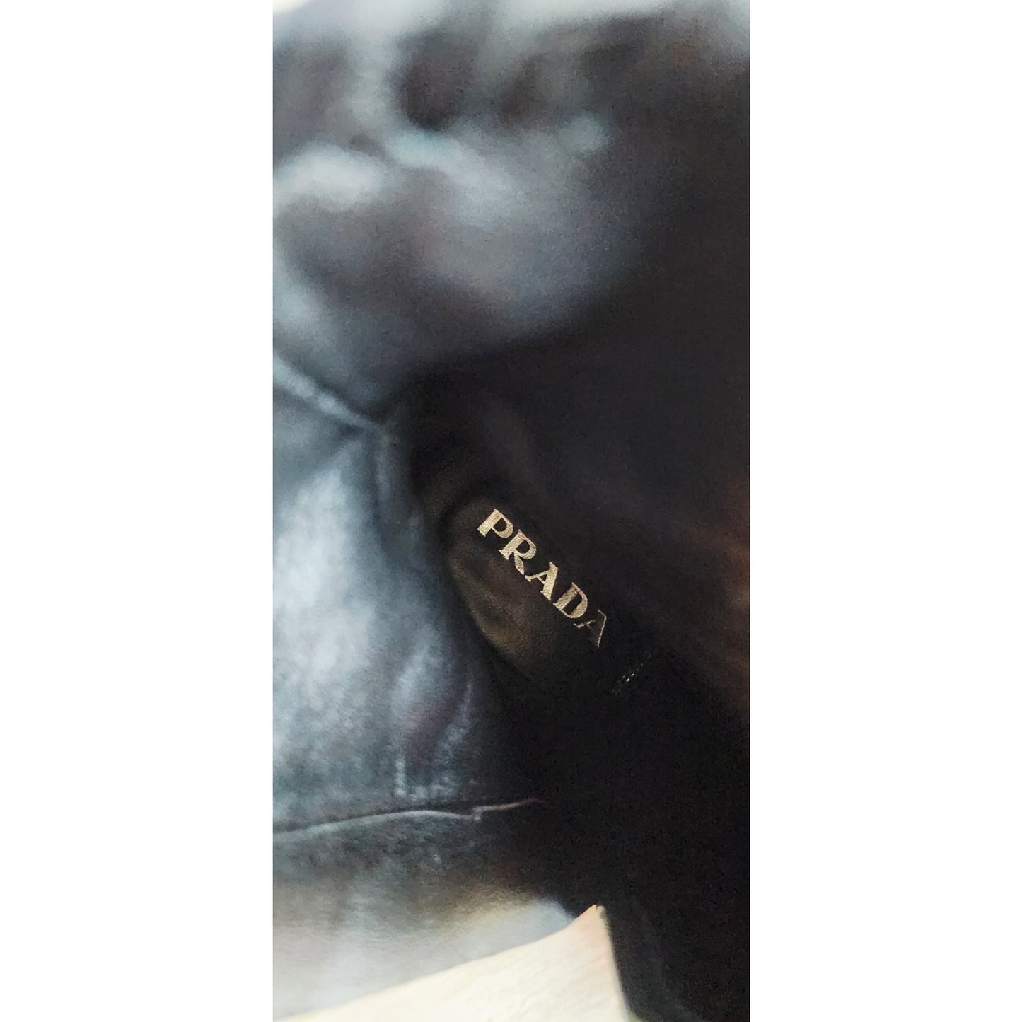 PRADA Ankle Boots Black Leather New in Box Size 38 VG++