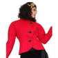 Vintage 1980s Guy Laroche Fitted Blazer Red Wool Jacket Diagonal Buttons / M