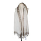 Eileen Fisher White Scarf Cotton Silk Handloomed India NWT