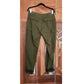 Lola Loves Cargo Designer Pants Green w/Black Lace Embroidery 30" Waist