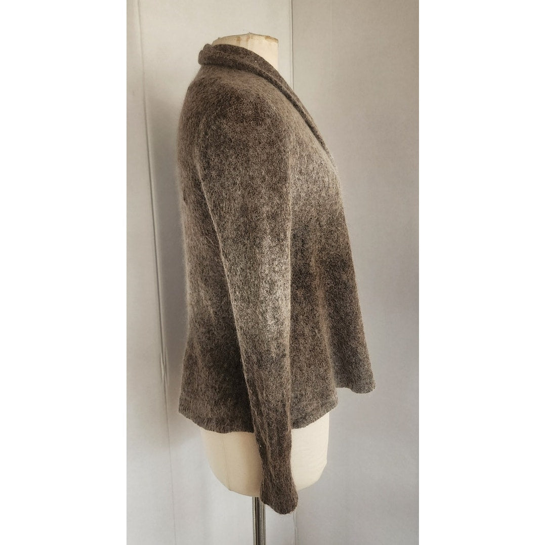 Eileen Fisher Cardigan Ombre Mohair Brown Gray  / M