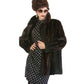 70s Brown Mink Fur Jacket w/Black Suede Panels Lacritz & Picus