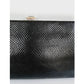 Vintage1980s Judith Leiber Bag Black Lizard w/Enamel Art Deco Panel